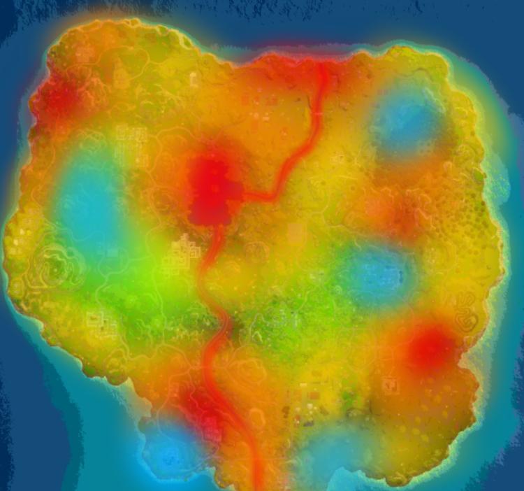 Fortnite Supply Llama Guide Location Loot Drops Amounts - check out this heat map that someone put together a while ago f!   or an idea of areas you can check out that might get more llamas frequently