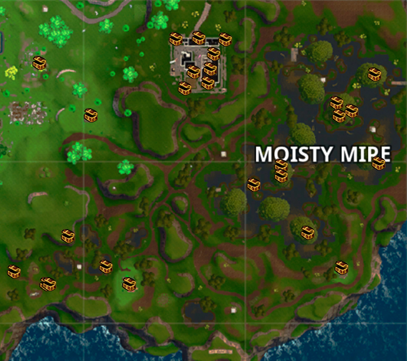 Fortnite Chest Map Season 4