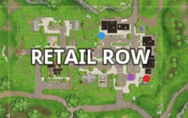 Fortnite Retail Row Guide Landing Spots Landmarks Chest - retail row that you have needed to visit here s a list of them if you are late to completing your pass or need to reference them for another challenge