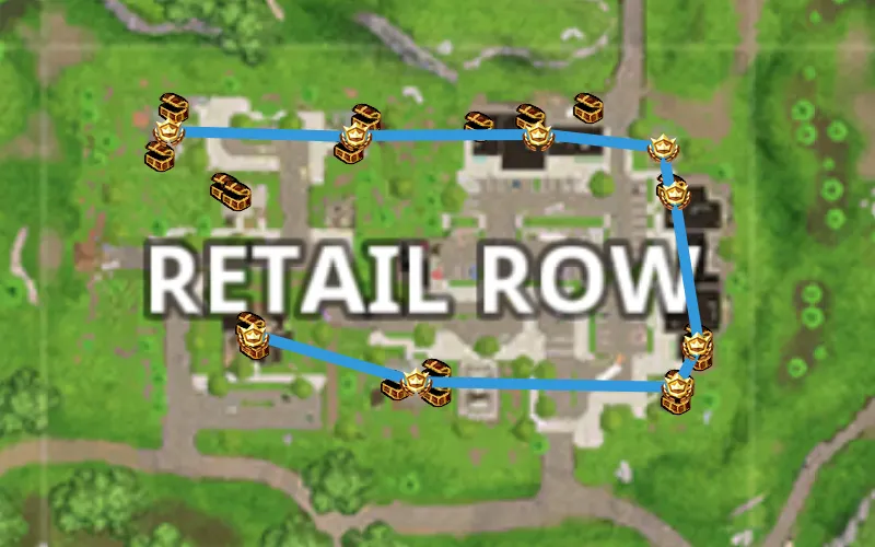 Fortnite Retail Row Guide Landing Spots Landmarks Chest - you can transition to factories which is not far from the west and can have good loot there if it wasn t ransacked already