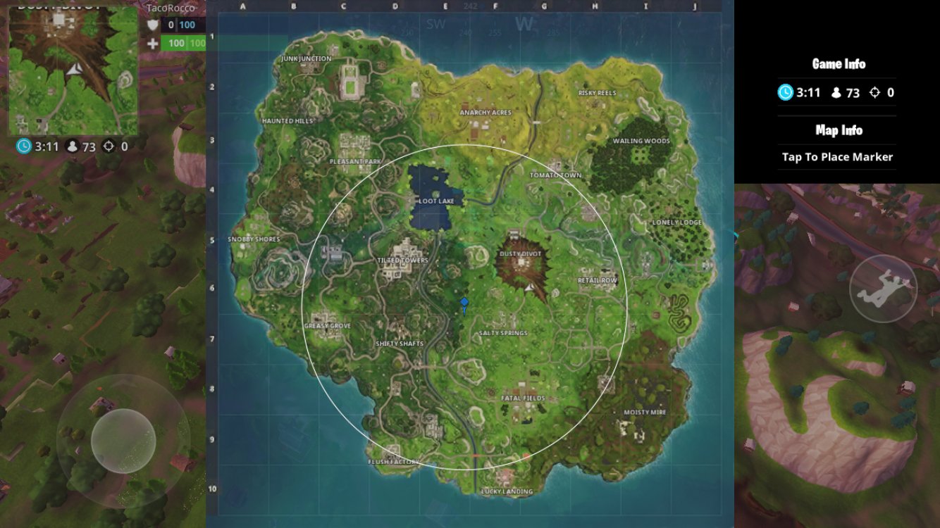 once the circle appears mark the center of the circle and head there if the center is in a town i recommend marking the map a bit outside of it - how to farm exp in fortnite