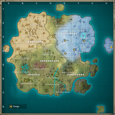 Realm Royale Map - Notable Spots, Forge Locations, & More! - Pro Game ...