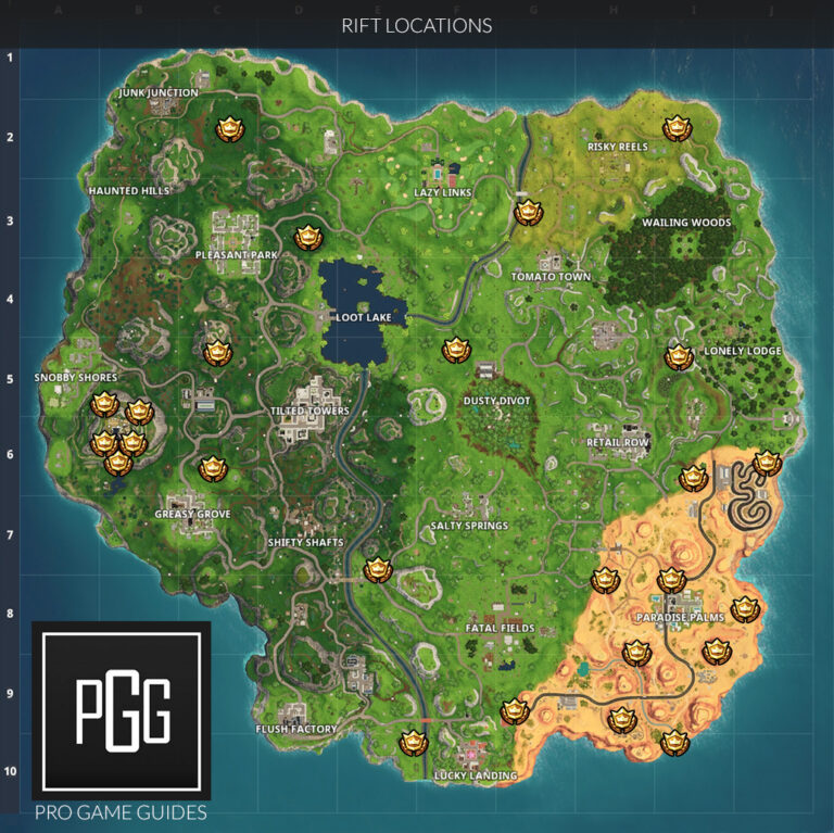 Rift Locations Map