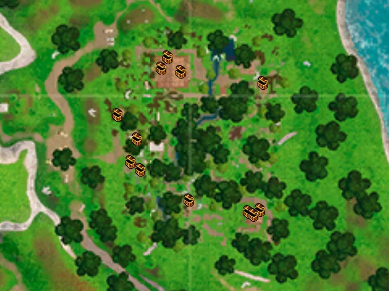 lonely lodge chest location map - fortnite lonely lodge chest