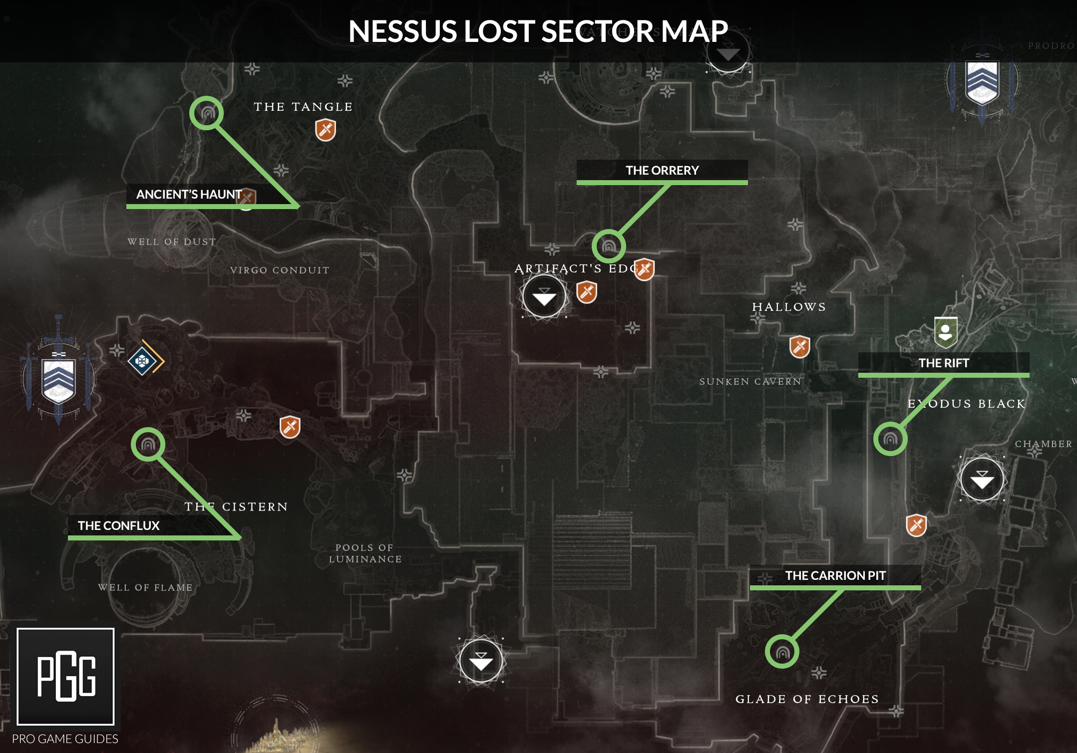 Destiny 2 Lost Sector Locations Maps All Lost Sectors In