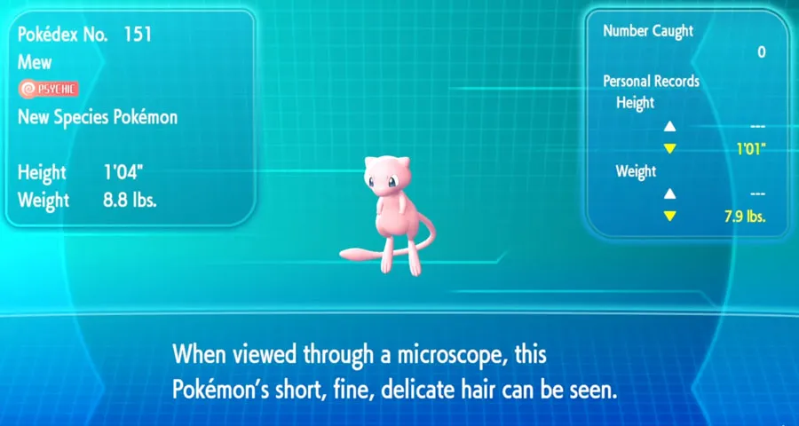 Pokemon Lets Go Mew Guide How To Get Moveset Nature