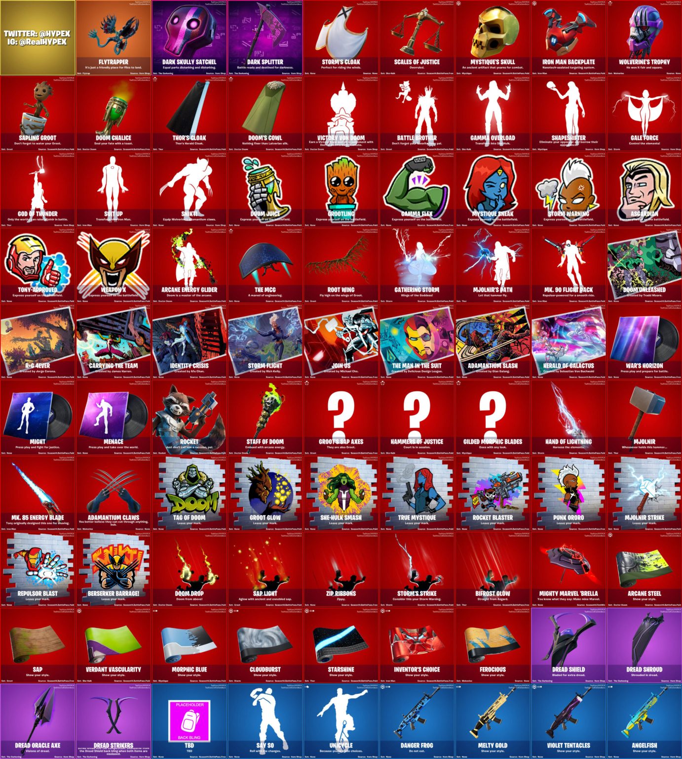 Fortnite Chapter 2 Season 4 Skins & Battle Pass - Season 14 Skins