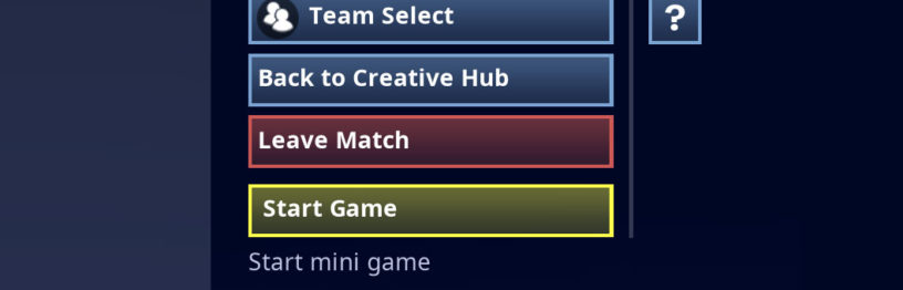 most maps require you to open up your menu and hit start game before it officially begins you ll also commonly see a launch pad and a timer - fortnite training mode code