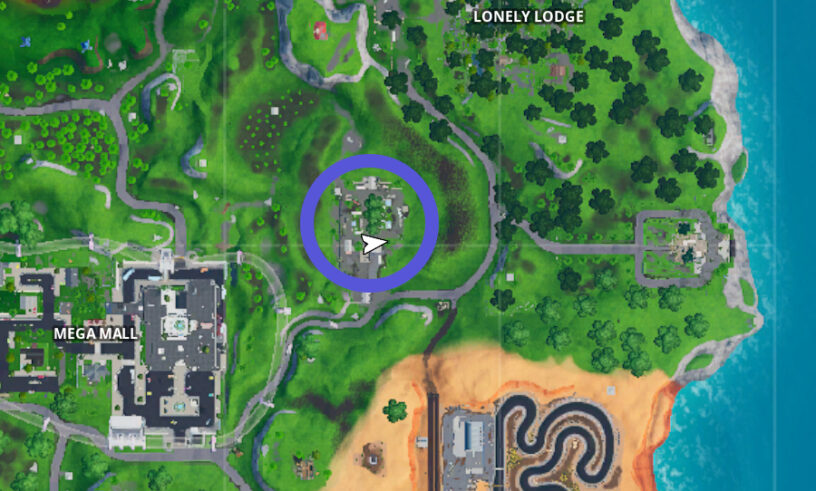 a quality spot for getting resources and getting looted up the best place to start here is on the big red barn and hack through the roof - best place to land in fortnite battle royale