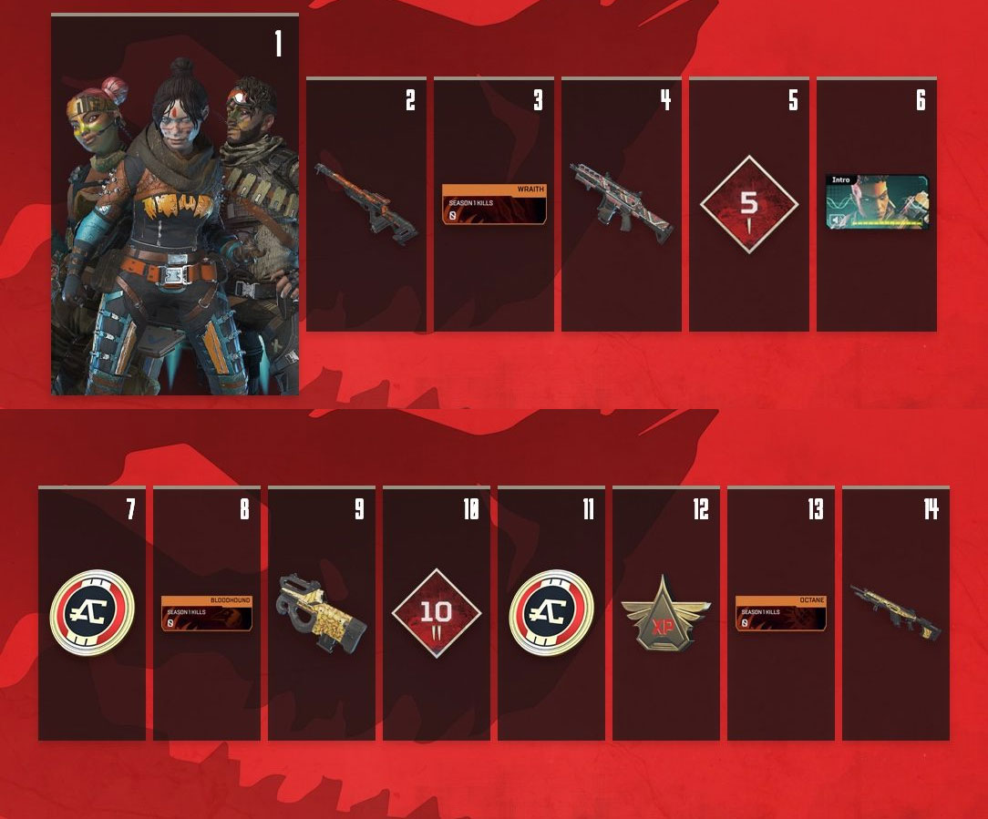 Apex Legends Battle Pass Season 1 Wild Frontier Guide Tiers Skins Rewards Cost Pro Game Guides