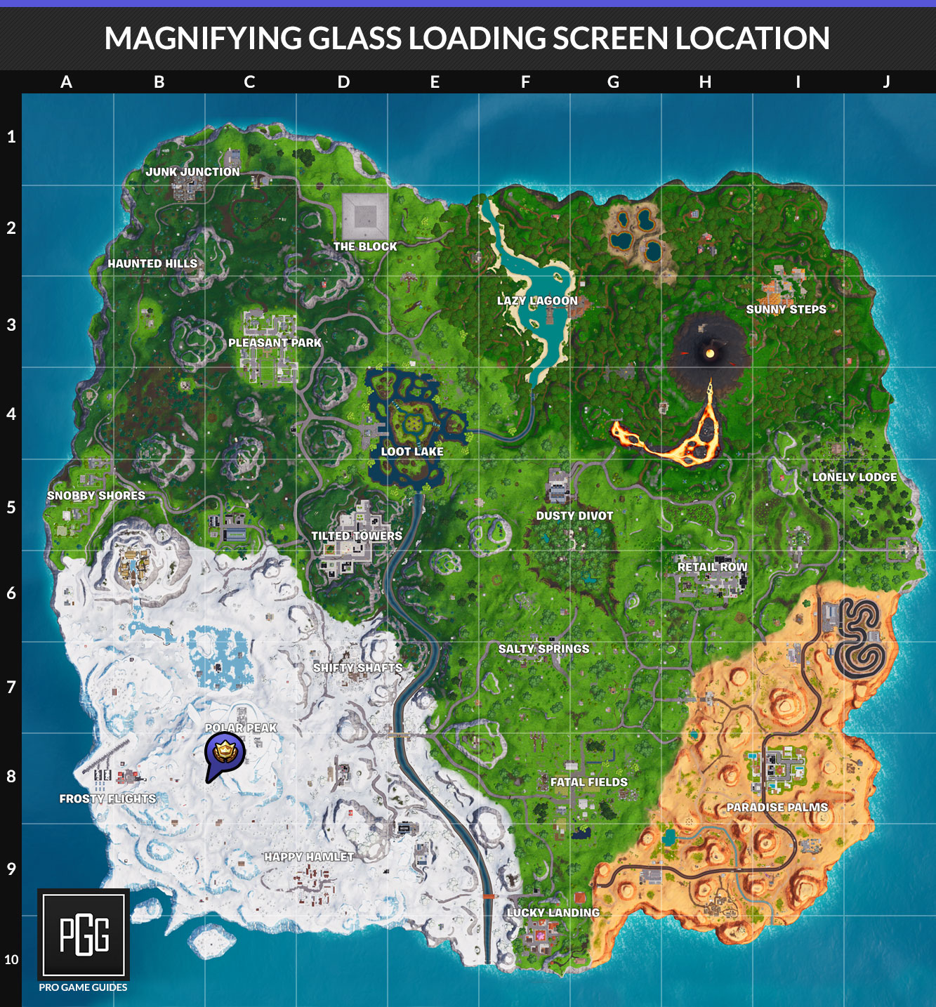 as you can see the spot it is highlighting is in the snow biome in an area surrounded by trees you can find that location and pick up the star by using - snow biome in fortnite location