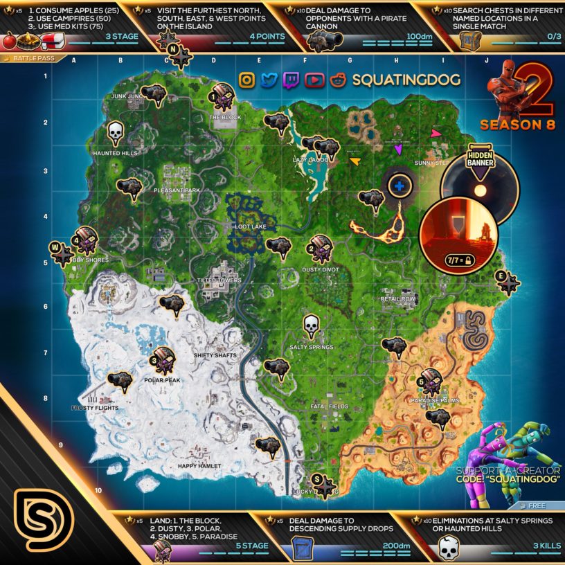 Fortnite Season 8 Week 2 Challenges List, Cheat Sheet ... - 816 x 816 jpeg 178kB