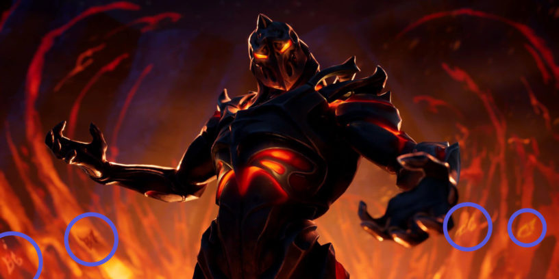 you ll notice some letters and numbers in the flames behind him these are coordinate and they will take you to the hidden item - can you go pro in fortnite test