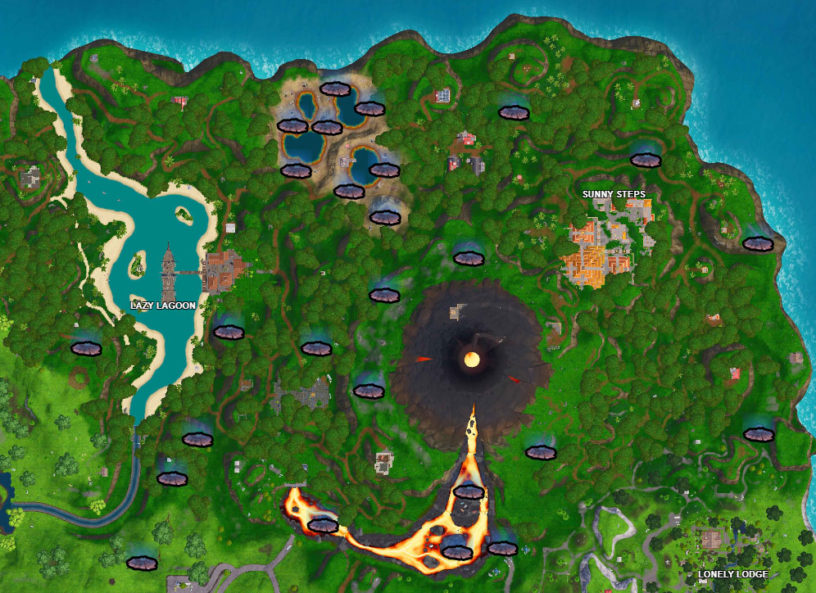 more great fortnite content - fortnite season 8 week 9 dance between 4 hot springs location