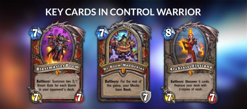 An image of the key cards in Control Warrior.