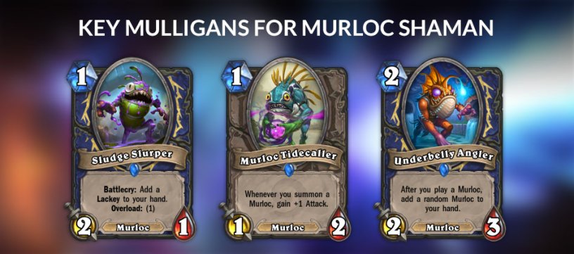 An image of the key mulligans for Murloc Shaman.