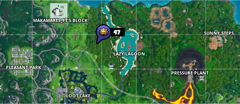Fortbyte 47 Location Found Between A Reboot Van Pirate Camp And
