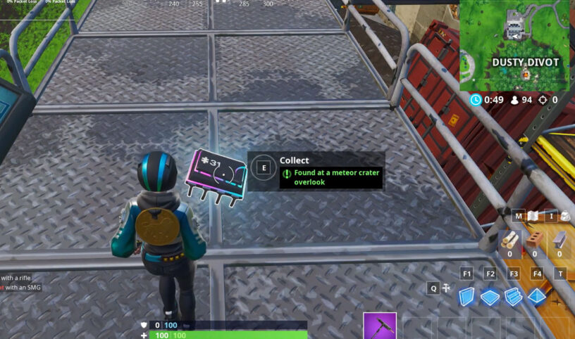 Fortnite Meteor Creator Overlook Fortbyte 31 Location Found At A Meteor Crater Overlook Pro Game Guides