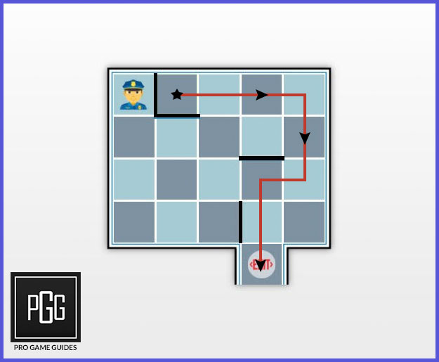 A 5x4 easy type prison layout image in BitLife