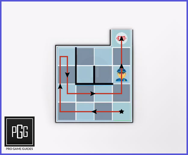 A 4x4 easy type prison layout image in BitLife