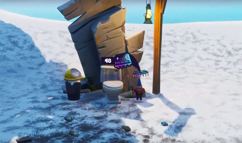 Fortbyte 48 Location Accessible By Using The Vox Pickaxe To Smash The Gnome Beside A Mountain Top Throne Pro Game Guides - encore changer de nomroblox epic minigame fitz