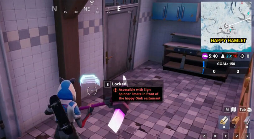 Fortbyte 60 Location Accessible With Sign Spinner Emote In Front - secret e emotes in roblox