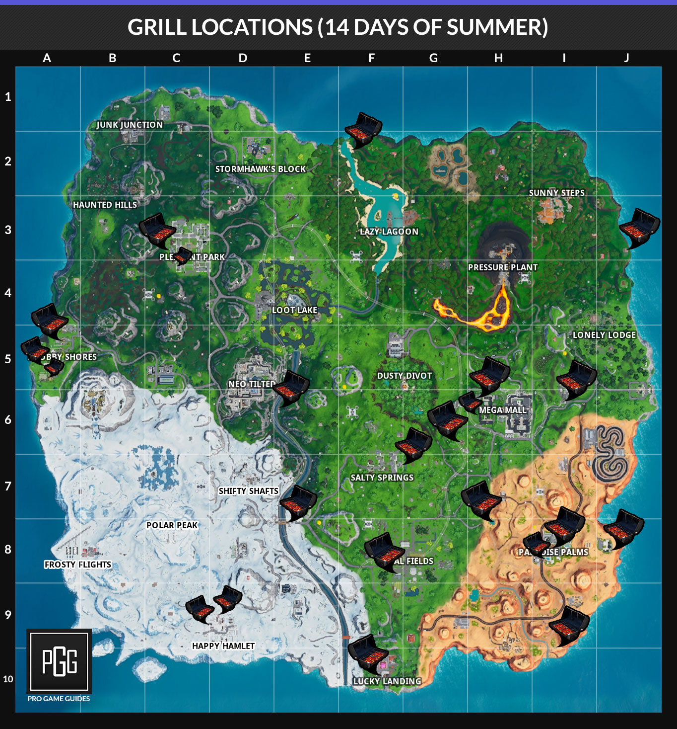 Fortnite Grill Locations (14 Days of Summer) - Pro Game Guides