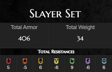 Remnant Slayer set stats