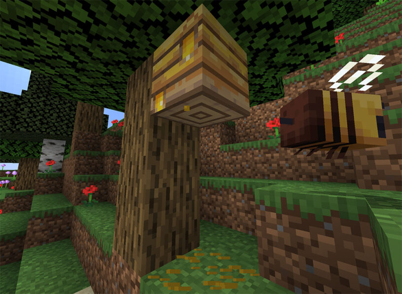 How To Build A Beehive House In Minecraft