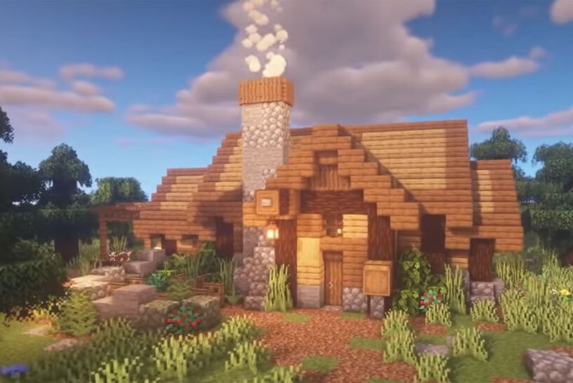 Minecraft Survival Starter House Aesthetic Cottagecore Minecraft House