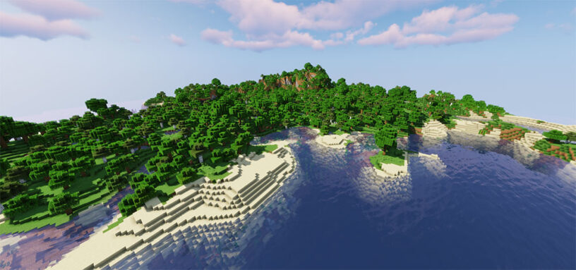 Minecraft Island Seeds 2020 1 14 1 15 Pro Game Guides   Minecraft Island Seed Large Island 816x383 