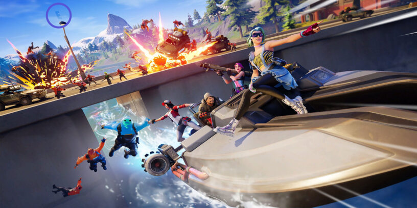 guida sfide in picchiata posizione lettera E sfide settimanali fortnite capitolo 2 stagione 1