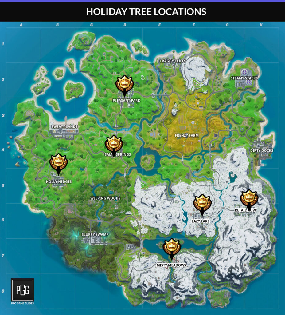 Fortnite Winterfest Challenges (14 Days of Christmas) Solutions