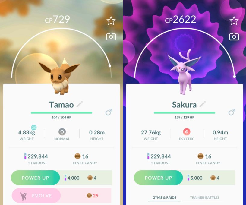 If you haven't used the Eeveelution naming trick, nicknaming Eevee will  make the Evolve button show the Eeveelution. (Works for Espeon/Umbreon  too) : r/TheSilphRoad