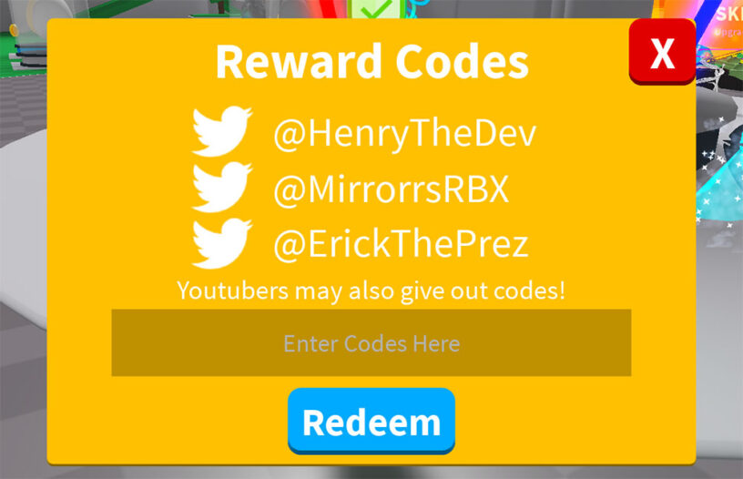 Enter Codes Roblox