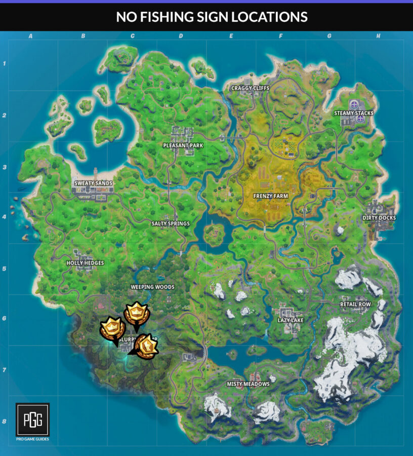 Where Are All The No Fishing Signs In Fortnite Fortnite No Fishing Signs Locations Pro Game Guides