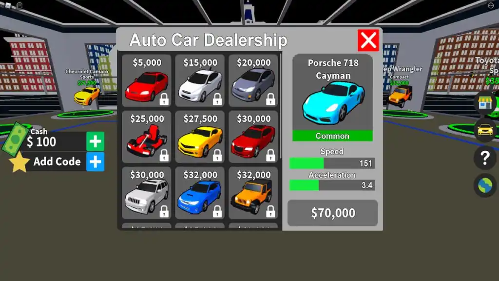 Vehicle Tycoon buying cars