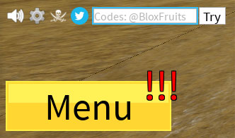 Roblox Blox Fruit Code Redemption instructions: Click the Twitter icon at the top of your screen, which will bring up a text box where you can input Blox Fruits codes