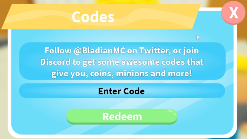 Minion Simulator Codes (August 2023) - Roblox