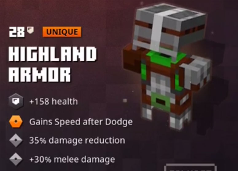 minecraft dungeons best armor