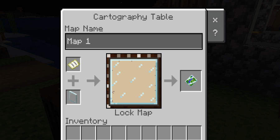 How to lock a map with a Cartography Table.
