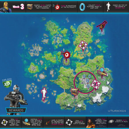 Fortnite Season 3 Week 3 Challenges Guide - Cheat Sheet - Pro Game Guides