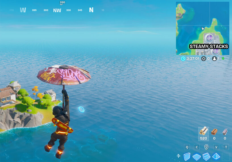 fortnite floating rings at steamy stacks