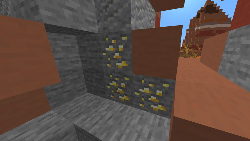Gold ore example in badlands