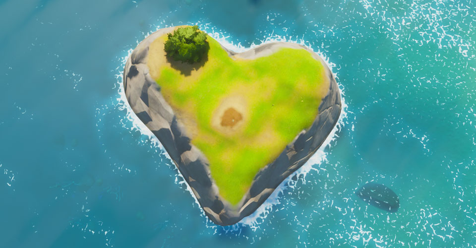 Fortnite Heart-Shaped island screenshot