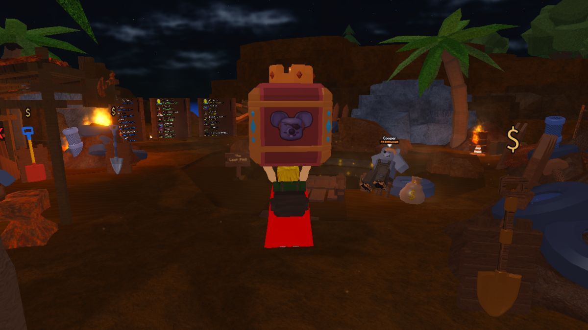 Player carries free rewards in Dig It Roblox