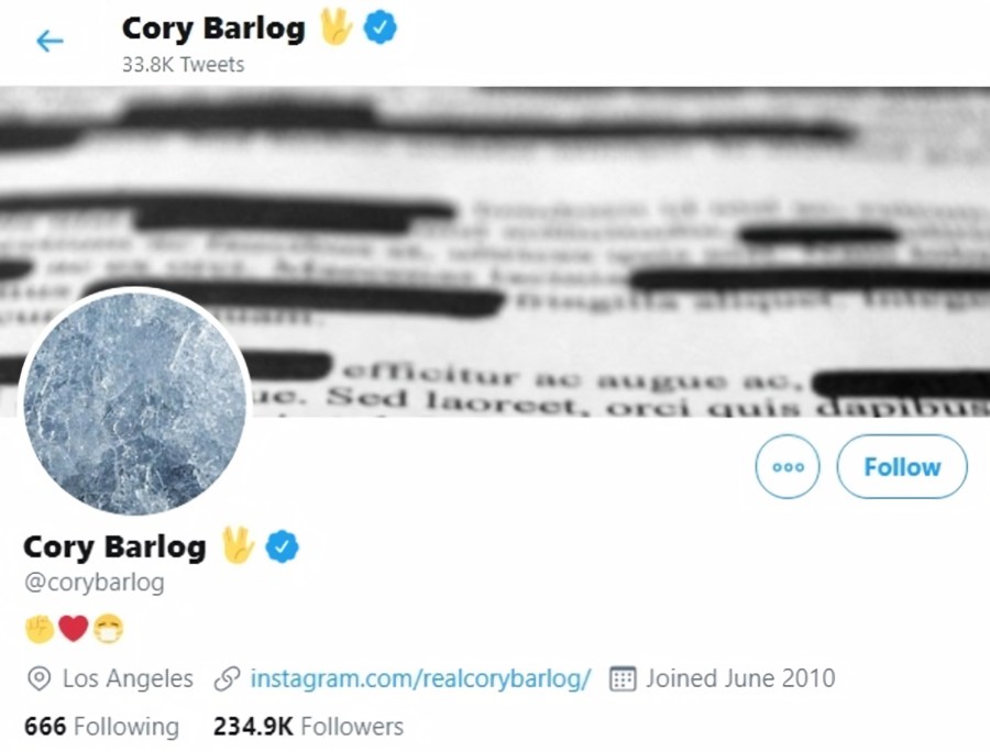 The Twitter header for Santa Monica Creative Director Cory Barlog