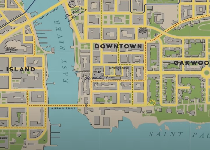 A section of the map from Mafia 1