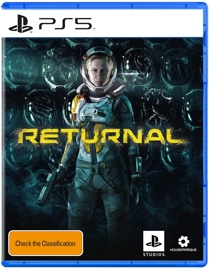 The official box art for upcoming PlayStation 5 game Returnal