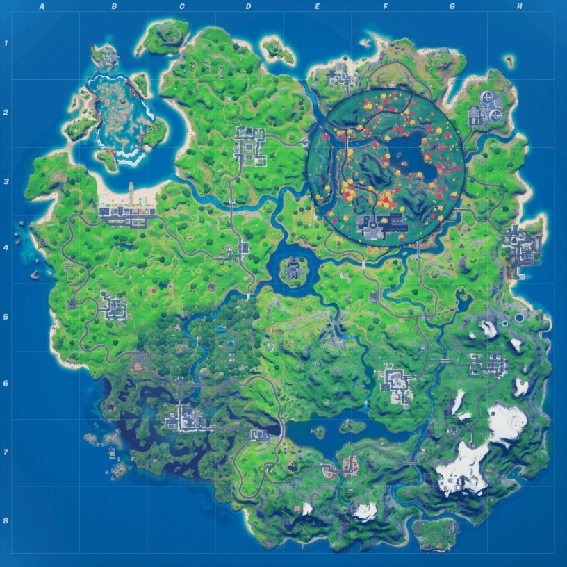 Fortnite map with new Stark Industries POI